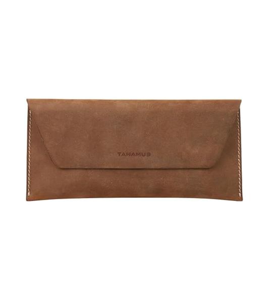 Genuine Leather Envelope Wallet with Magnetic Closure - Premium Phone Pouch for iPhone & Most Smartphones (Up to 6.9"), Checkbook Cover & Cash Organizer, Minimalist Travel Wallet
