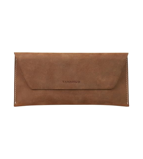Genuine Leather Envelope Wallet with Magnetic Closure - Premium Phone Pouch for iPhone & Most Smartphones (Up to 6.9"), Checkbook Cover & Cash Organizer, Minimalist Travel Wallet