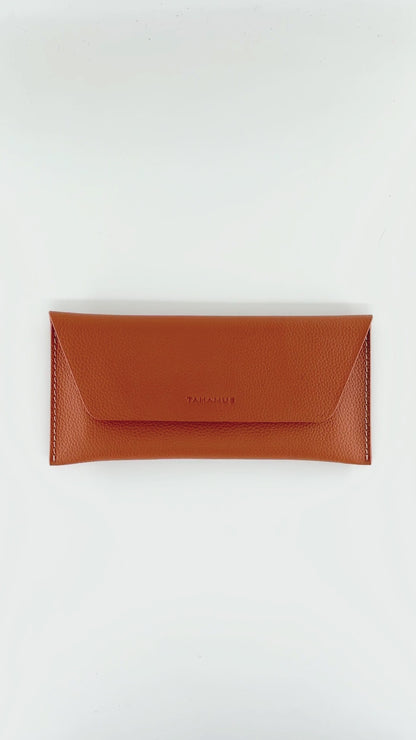 Genuine Leather Envelope Wallet with Magnetic Closure - Premium Phone Pouch for iPhone & Most Smartphones (Up to 6.9")