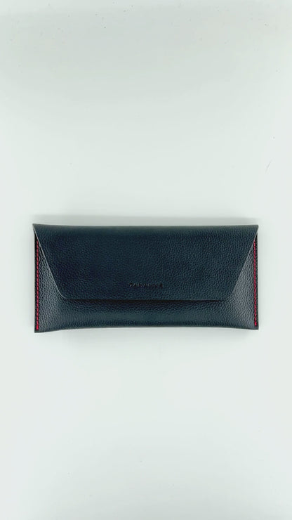 Genuine Leather Envelope Wallet with Magnetic Closure - Premium Phone Pouch for iPhone & Most Smartphones (Up to 6.9"), Checkbook Cover & Cash Organizer, Minimalist Travel Wallet