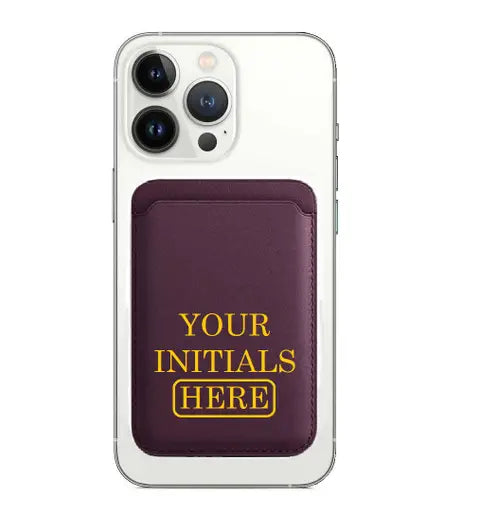 Personalized Custom Strong Magnetic Wallet Leather Magnet Holder Hold 1 to 7 Cards for iPhone 15 14 13 12 Pro/Pro Max/Plus