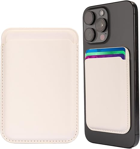 Leather Magnetic Card Holder Wallet for Travel, Work, Or Shopping - Slim & Minimalist Magnetic Wallet with Strong Hold & Scratch-Resistant Design- Magnet Card Holder Keeps Cards Safe & Easy to Access