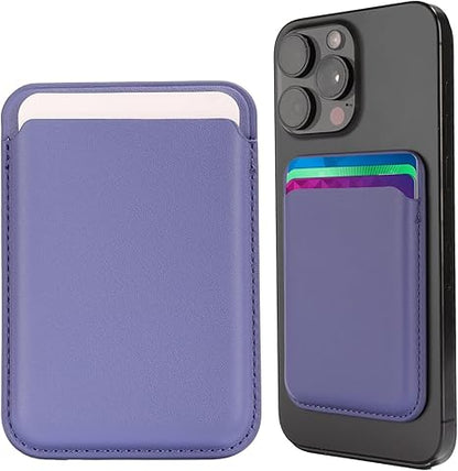Leather Magnetic Card Holder Wallet for Travel, Work, Or Shopping - Slim & Minimalist Magnetic Wallet with Strong Hold & Scratch-Resistant Design- Magnet Card Holder Keeps Cards Safe & Easy to Access