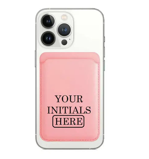 Personalized Custom Strong Magnetic Wallet Leather Magnet Holder Hold 1 to 7 Cards for iPhone 15 14 13 12 Pro/Pro Max/Plus
